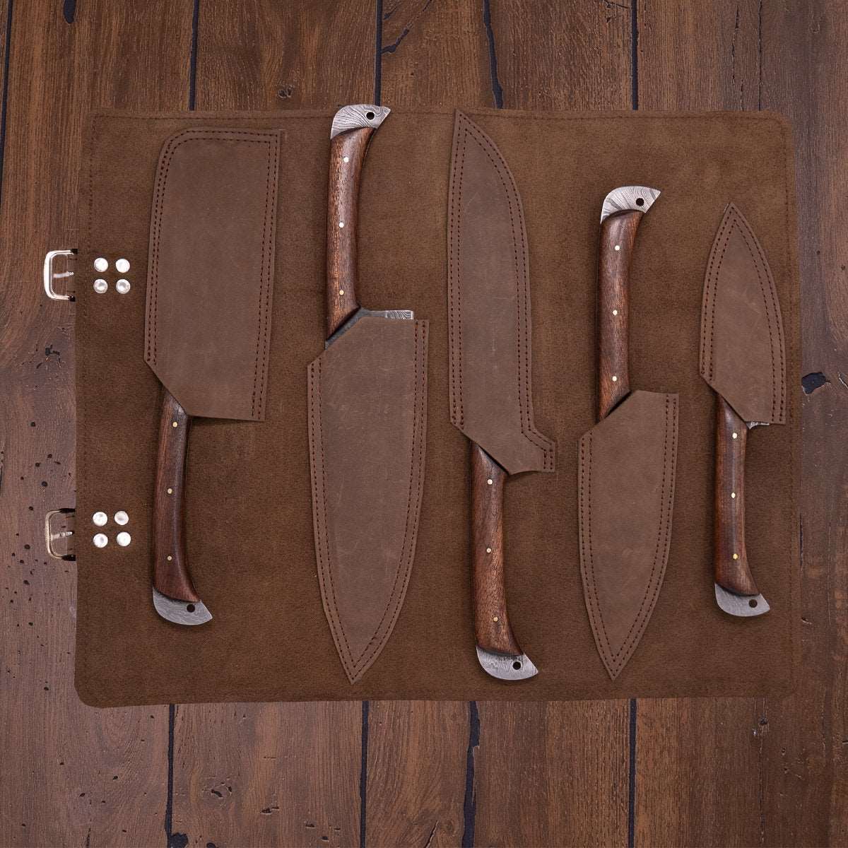 Beautiful Custom Handmade Damascus ForgedSteel BBq/Kitchen sets Deal - Troy Blades