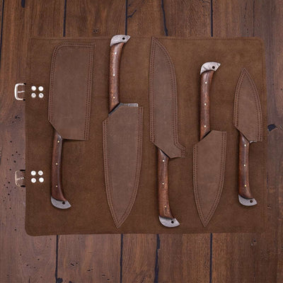 Beautiful Custom Handmade Damascus ForgedSteel BBq/Kitchen sets Deal - Troy Blades